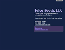 Tablet Screenshot of jelcofoods.com